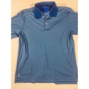 Ping Sensorcool Men’s Golf Polo Shirt Size XL Blue Strip Pattern Lightweight